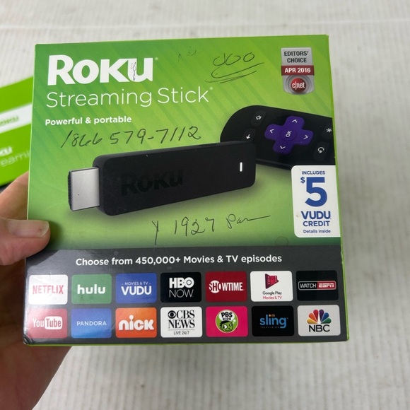 Roku Streaming Stick 3600RW Remote AC Adapter and HDMI Cable in Original Box - Picture 4 of 7